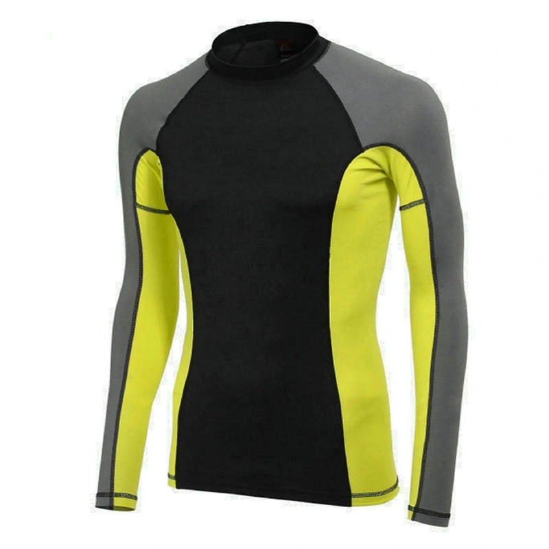 Kayak Rashguards Long Sleeve Elastic Round Neck Upf 50+ Rash Guard for Swimwear