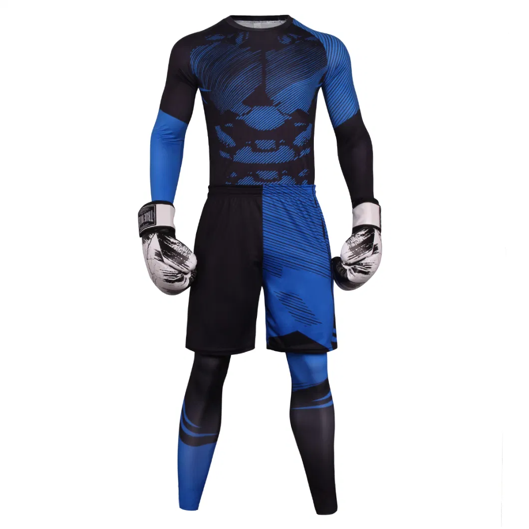 Custom Mens Boxing Long Training Suits Fit Gym Clothes Fitness Sportswear Set